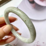 SOLD OUT: 52.6mm A-Grade Natural Jadeite Traditional Round Bangle No.151956