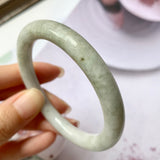 SOLD OUT: 52.6mm A-Grade Natural Jadeite Traditional Round Bangle No.151956