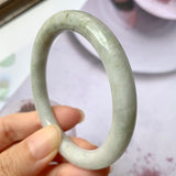 SOLD OUT: 52.6mm A-Grade Natural Jadeite Traditional Round Bangle No.151956