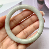 SOLD OUT: 52.6mm A-Grade Natural Jadeite Traditional Round Bangle No.151956