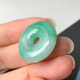 SOLD OUT: A-Grade Natural Floral Jadeite Donut Pendant No.171803