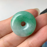 SOLD OUT: A-Grade Natural Floral Jadeite Donut Pendant No.171803