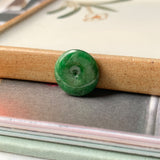 SOLD OUT: A-Grade Natural Imperial Green Jadeite Donut Pendant No.171950