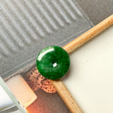 A-Grade Natural Imperial Green Jadeite Donut Pendant No.171950