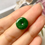A-Grade Natural Imperial Green Jadeite Donut Pendant No.171950