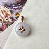 SOLD OUT : A-Grade Lavender Jadeite Donut Pendant (Lilac Flower) No.171951