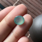 Icy A-Grade Natural Tiffany Green Jadeite Cabochon Piece No.130018