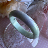 56.8mm A-Grade Type A Natural Jadeite Jade Pastel Shades Modern Round Bangle No.151462