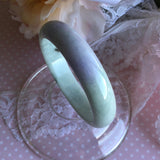 56.8mm A-Grade Type A Natural Jadeite Jade Pastel Shades Modern Round Bangle No.151462