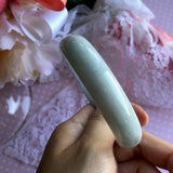 56.8mm A-Grade Type A Natural Jadeite Jade Pastel Shades Modern Round Bangle No.151462