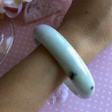 56.8mm A-Grade Type A Natural Jadeite Jade Pastel Shades Modern Round Bangle No.151462