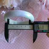 56.8mm A-Grade Type A Natural Jadeite Jade Pastel Shades Modern Round Bangle No.151462