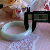 56.8mm A-Grade Type A Natural Jadeite Jade Pastel Shades Modern Round Bangle No.151462