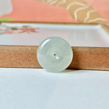 A-Grade Natural Faint Green Jadeite Donut No.171791