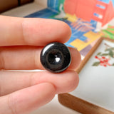 SOLD OUT: A-Grade Natural Black Jadeite Donut Pendant No.171793