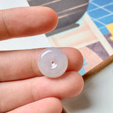 A-Grade Natural White Jadeite Donut No.171796