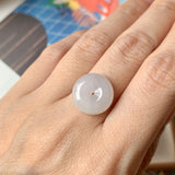A-Grade Natural White Jadeite Donut No.171796