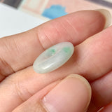SOLD OUT: A-Grade Natural Moss On Snow Jadeite Donut Pendant No.171676