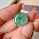 SOLD OUT: A-Grade Natural Imperial Green Jadeite Donut Pendant No.171680