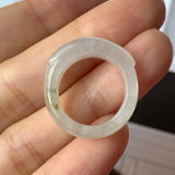 16mm Icy A-Grade Natural Jadeite Saddle Top Ring Band No.161219