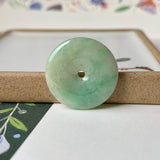 SOLD OUT - A-Grade Natural Yellowish Jadeite Donut Pendant No.171560