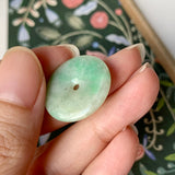 SOLD OUT - A-Grade Natural Yellowish Jadeite Donut Pendant No.171560