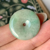 SOLD OUT - A-Grade Natural Yellowish Jadeite Donut Pendant No.171560