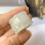 SOLD OUT - 19.5mm A-Grade Natural White Jadeite Ring Band No.161720