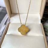 A-Grade Natural Yellow Jadeite Bespoke Clover Pendant No. 171967