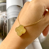 A-Grade Natural Yellow Jadeite Bespoke Clover Pendant No. 171967