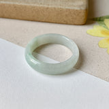 19.3mm A-Grade Natural Floral Jadeite Ring Band No.161658