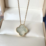 A-Grade Natural Floral Jadeite Bespoke Clover Pendant No. 171968
