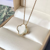 A-Grade Natural Floral Jadeite Bespoke Clover Pendant No. 171968
