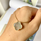 A-Grade Natural Floral Jadeite Bespoke Clover Pendant No. 171968