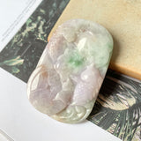 A-Grade Natural Tri-Colour Jadeite Pendant with Carvings No.171958