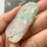 A-Grade Natural Tri-Colour Jadeite Pendant with Carvings No.171958