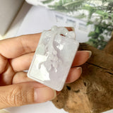 SOLD OUT: A-Grade Natural Lavender Green Jadeite Loquat Pendant No.220321