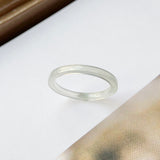 SOLD OUT: 17.9mm Icy A-Grade Natural Jadeite Thin Ring Band No.162028