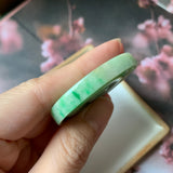 A-Grade Natural Moss on Snow Jadeite Donut No.170918