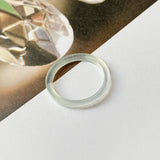 SOLD OUT: 17.9mm Icy A-Grade Natural Jadeite Thin Ring Band No.162028