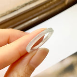 SOLD OUT: 17.9mm Icy A-Grade Natural Jadeite Thin Ring Band No.162028