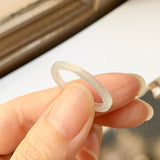SOLD OUT: 17.9mm Icy A-Grade Natural Jadeite Thin Ring Band No.162028