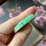 A-Grade Natural Moss on Snow Jadeite Donut No.170918