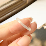 SOLD OUT: 17.9mm Icy A-Grade Natural Jadeite Thin Ring Band No.162028
