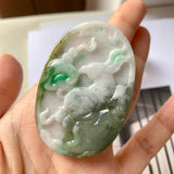 A-Grade Natural Multi-Colour Jadeite Rabbit Pendant No.171089