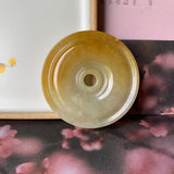 A-Grade Natural Yellow Jadeite Donut No.170920