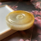 A-Grade Natural Yellow Jadeite Donut No.170920