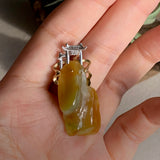 A-Grade Natural Tri-Colour Jadeite Mountain Pavilion Pendant No.170617