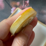 A-Grade Natural Yellow Jadeite Donut No.170920