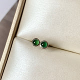 A-Grade Natural Imperial Green Jadeite MINI.malist Earring No.180562